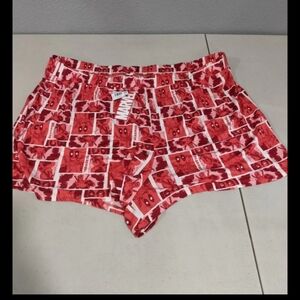 Women's Marvel Comic Deadpool Lounge Shorts Sleepwear Red Geek Culture Preppy